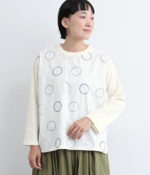 ドット刺繍プルオーバー(オフホワイト-M)