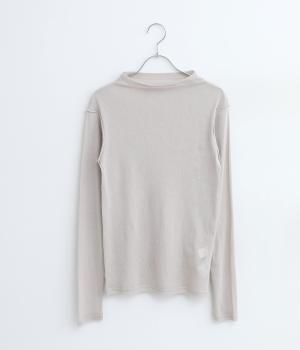 コットンメッシュボトルネックインナー(ライトグレー-L)