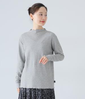 コットン接結天竺メロウボトルプルオーバー(杢グレー-L)