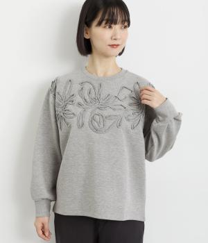 ブレードエンブロイダリープルオーバー(グレー-L)