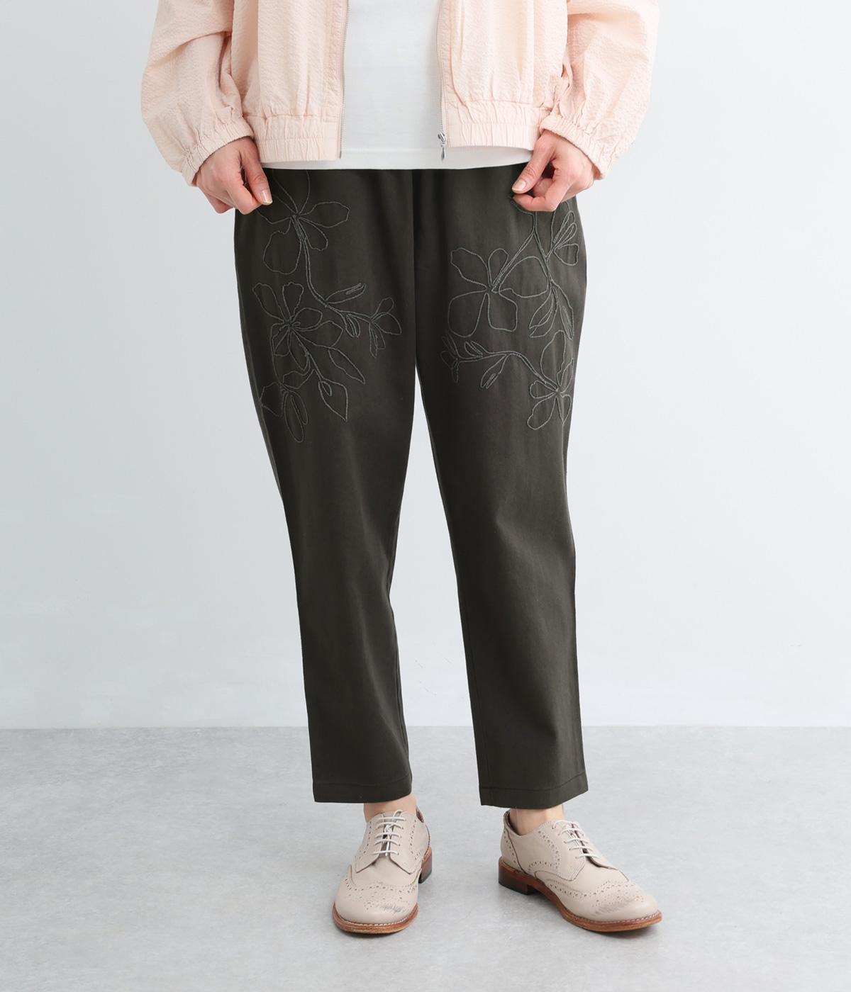 エンブロイダリーパンツ(チャコール-M)