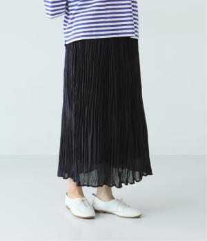 【5月下旬発売予定】ワッシャープリーツスカート(ネイビー-M)