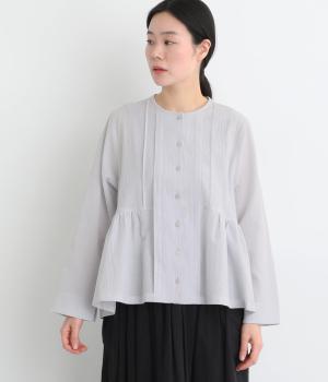 サンドウオッシュフレアシャツ(グレー-L)