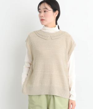 ミックスヤーンベスト(ベージュ-F)