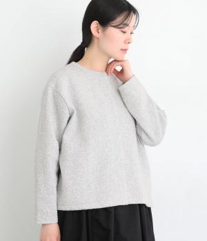 フラワージャカードカーディガン(グレー-L)