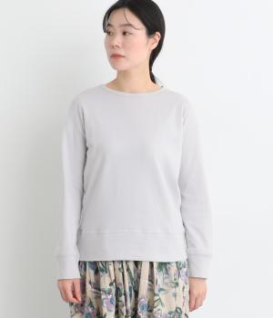 接結天竺クルーネックプルオーバー(グレー-L)