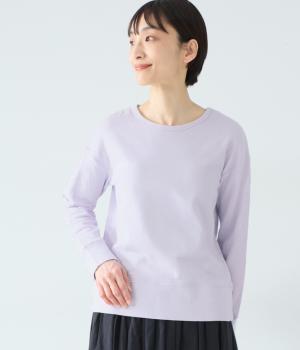 接結天竺クルーネックプルオーバー(ラベンダー-L)