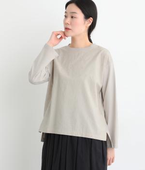 フロント布帛　刺繍プルオーバー(グレー-L)