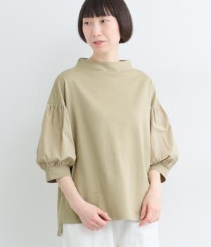 コットンギャザースリーブプルオーバー