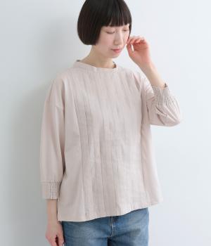 シルケット天竺タックプルオーバー7分袖