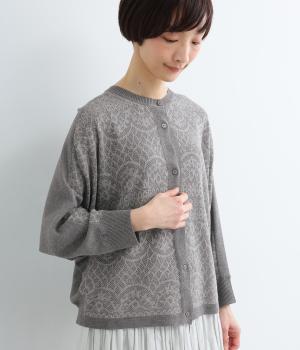 ニットレースジャカードカーディガン