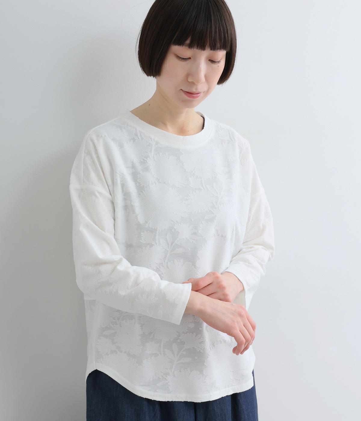 フラワージャカードプルオーバー(オフホワイト-M)