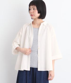 コットンドビー襟付きシャツ(オフホワイト-F)