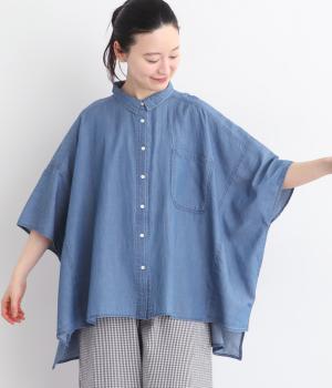 エアリーデニムオーバーシャツ(インディゴブルー-F)