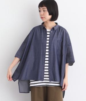 エアリーデニムオーバーシャツ(インディゴネイビー-F)