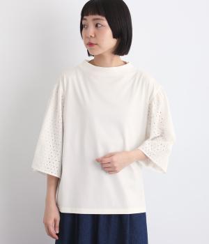 エンブロイダリースリーブプルオーバー(オフホワイト-M)