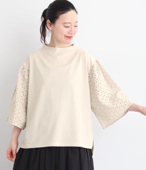 エンブロイダリースリーブプルオーバー(ライトグレー-L)