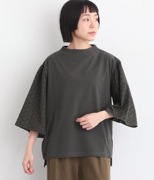 エンブロイダリースリーブプルオーバー(チャコール-L)