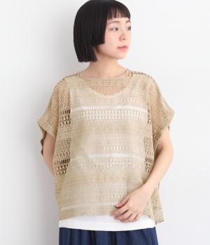 2wayレースニットベスト(ライトベージュ-F)