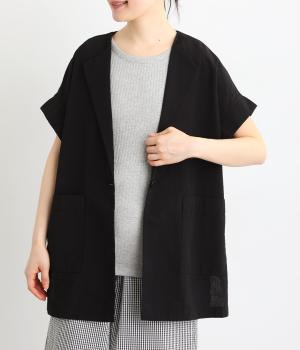 冷感コットン2wayタンク(杢グレー-L)