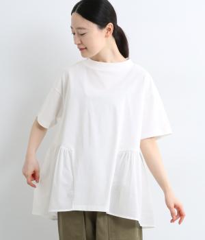 ヘムフレアTシャツ(オフホワイト-F)