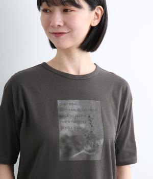 フォトプリントＴシャツ(チャコール-L)
