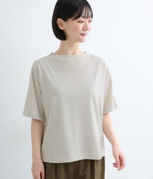 スモールドットプリントＴシャツ(ライトグレー-L)