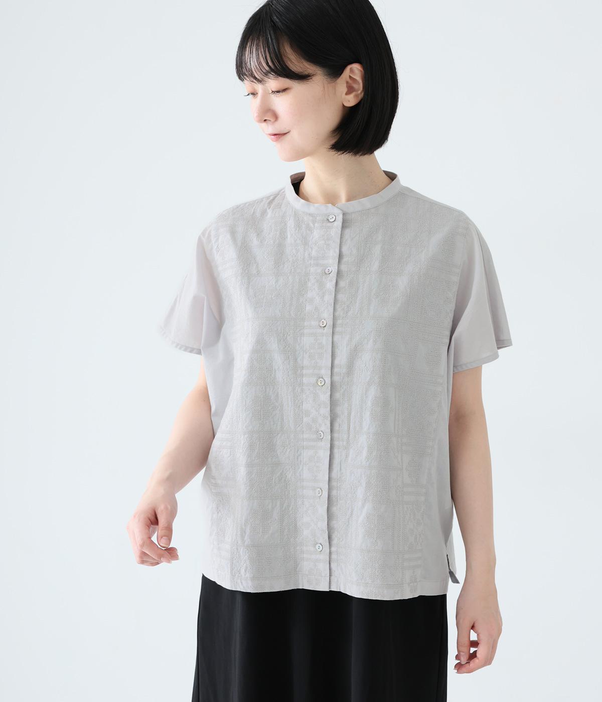 【専用】Jpslotus73様 クロスステッチ刺繍スタンドカラーブラウス｜LILASIC（リラシク）の