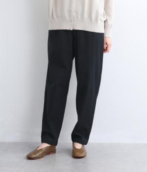 スラブツイルストレッチテーパードパンツ(チャコール-L)