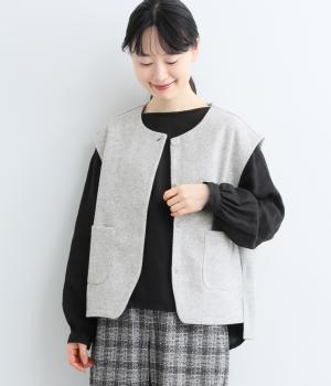 圧縮メルトンオーバーベスト（ライトグレー・L）