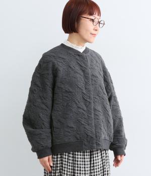 フクレジャカードカーディガン（チャコール・L）