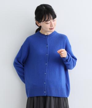 ウールカシミヤカーディガン（ブルー・L）