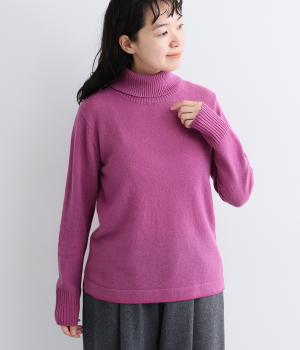 ウールカシミヤタートルインナー（ラベンダー・L）