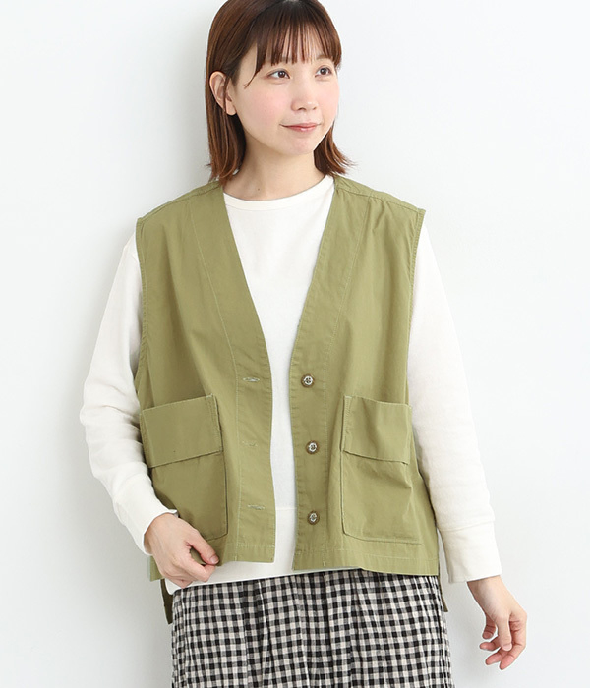 ワークベスト(カーキ-M)