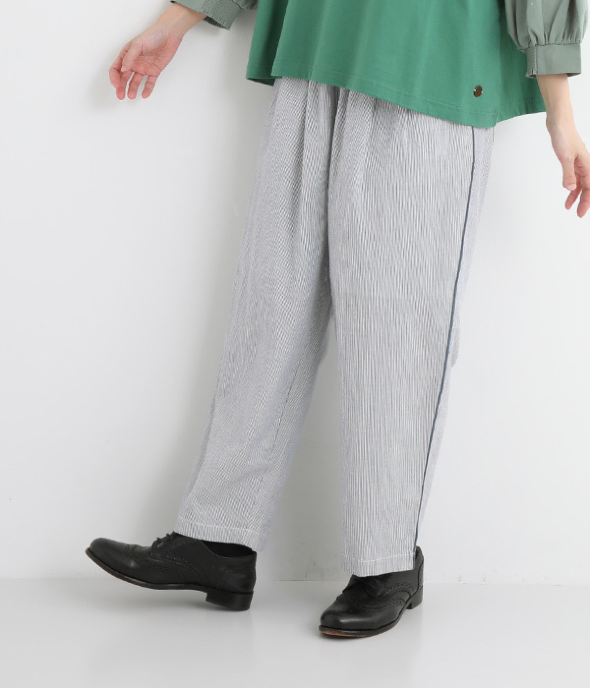 サイドラインイージーパンツ(ダークネイビー-L)