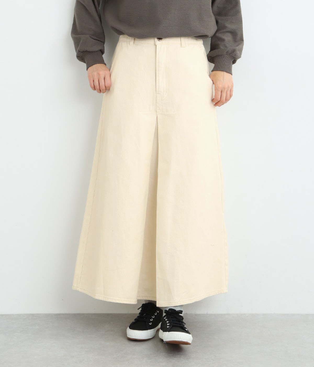 タック入りロングスカート(キナリ-M)