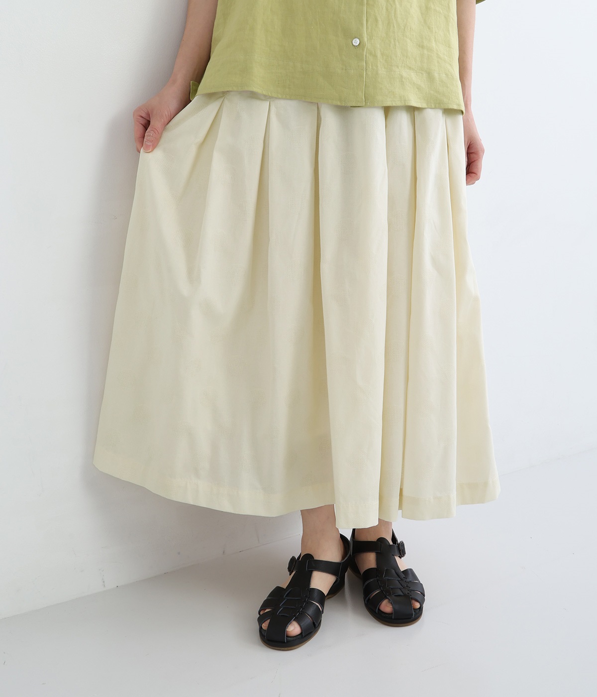 タックギャザースカート(キナリ-M)