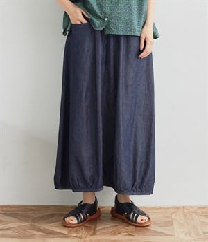 STワークバルーンスカート(インディゴネイビー-M)