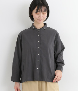 ミニカラーシャツジャケット(チャコール-L)