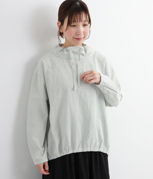 ハイネックシャツプルオーバー(ミント-M)