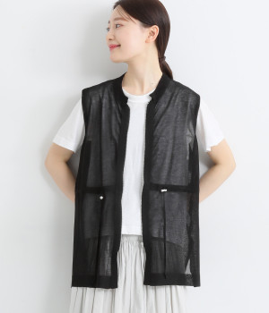 ジップアップニットベスト