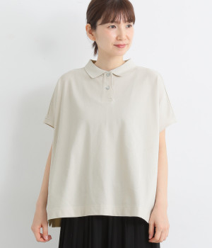 ワイドポロプルオーバー(アイボリー-L)