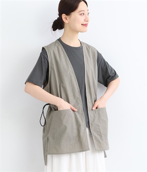 ワーカーズロングベスト(ブラウン-L)