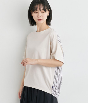 布帛づかいヘムギャザープルオーバー