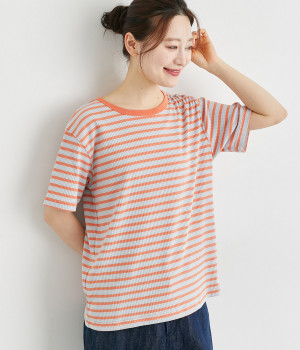 リブ編ボーダーTシャツ