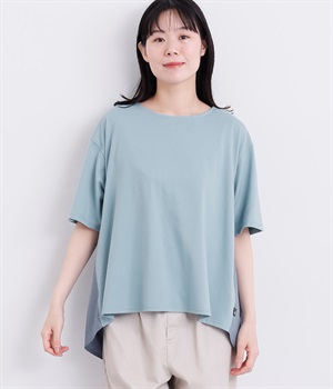 レイヤード風プルオーバー(ブルー-M)