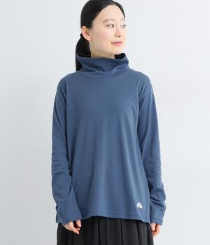 スムースタートルネックプルオーバー(ブルー-L)