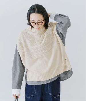 ボトルネックケーブルニットベスト(キナリ-M)