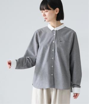 シャンブレークレリックシャツ(グレー-M)