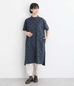 ドットジャカードワンピース
